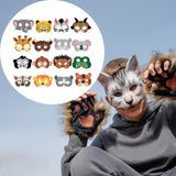 Maxbell 16Pcs Animal Face Mask Decorations for Masquerade Boys Girls Farmhouse Theme