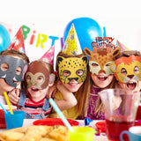 Maxbell 16Pcs Animal Face Mask Decorations for Masquerade Boys Girls Farmhouse Theme