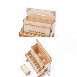 Maxbell 3D Puzzles Aesthetic DIY Piano Music Box for Holiday Birthday Gift Men Women