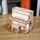 Maxbell 3D Puzzles Aesthetic DIY Piano Music Box for Holiday Birthday Gift Men Women