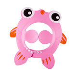 Maxbell Shower Cap for Kids with Ear Cover Lovely Adjustable for Travel Indoor Pink