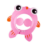 Maxbell Shower Cap for Kids with Ear Cover Lovely Adjustable for Travel Indoor Pink