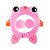 Maxbell Shower Cap for Kids with Ear Cover Lovely Adjustable for Travel Indoor Pink