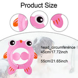 Maxbell Shower Cap for Kids with Ear Cover Lovely Adjustable for Travel Indoor Pink