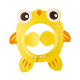 Maxbell Shower Cap for Kids with Ear Cover Lovely Adjustable for Travel Indoor yellow