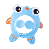Maxbell Shower Cap for Kids with Ear Cover Lovely Adjustable for Travel Indoor blue