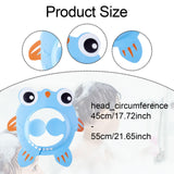 Maxbell Shower Cap for Kids with Ear Cover Lovely Adjustable for Travel Indoor blue