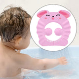 Maxbell Shower Cap for Kids EVA Shower Accessory Cute Bath Cap for Kids Indoor Girls Pink