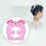 Maxbell Shower Cap for Kids EVA Shower Accessory Cute Bath Cap for Kids Indoor Girls Pink