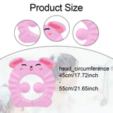 Maxbell Shower Cap for Kids EVA Shower Accessory Cute Bath Cap for Kids Indoor Girls Pink