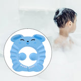 Maxbell Shower Cap for Kids EVA Shower Accessory Cute Bath Cap for Kids Indoor Girls blue