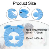 Maxbell Shower Cap for Kids EVA Shower Accessory Cute Bath Cap for Kids Indoor Girls blue
