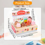 Maxbell Ice Cream Toy Education Pretend Food for 3 4 5 Years Old Girls Boys Children