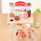 Maxbell Ice Cream Toy Education Pretend Food for 3 4 5 Years Old Girls Boys Children