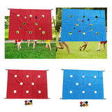 Maxbell Hole Tarp Set Preschool Playing Fun Equipment Coordination Kids with 6 Balls Red