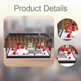 Maxbell 1/64 Auto Repair Shop Model Layout Prop Collectibles Parking Lot Scene Style A