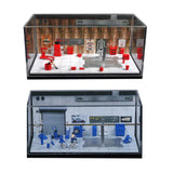 Maxbell 1/64 Auto Repair Shop Model Layout Prop Collectibles Parking Lot Scene Style A