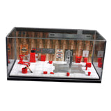 Maxbell 1/64 Auto Repair Shop Model Layout Prop Collectibles Parking Lot Scene Style A