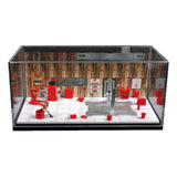 Maxbell 1/64 Auto Repair Shop Model Layout Prop Collectibles Parking Lot Scene Style A