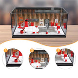 Maxbell 1/64 Auto Repair Shop Model Layout Prop Collectibles Parking Lot Scene Style A