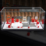 Maxbell 1/64 Auto Repair Shop Model Layout Prop Collectibles Parking Lot Scene Style A