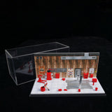Maxbell 1/64 Auto Repair Shop Model Layout Prop Collectibles Parking Lot Scene Style A
