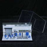 Maxbell 1/64 Auto Repair Shop Model Layout Prop Collectibles Parking Lot Scene Style B