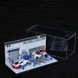 Maxbell 1/64 Auto Repair Shop Model Layout Prop Collectibles Parking Lot Scene Style B