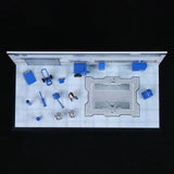 Maxbell 1/64 Auto Repair Shop Model Layout Prop Collectibles Parking Lot Scene Style B