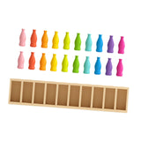 Maxbell Wood Bottles Color Matching Game Children's Toy Sturdy Versatile Lightweight