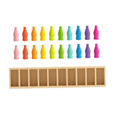 Maxbell Wood Bottles Color Matching Game Children's Toy Sturdy Versatile Lightweight