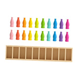 Maxbell Wood Bottles Color Matching Game Children's Toy Sturdy Versatile Lightweight