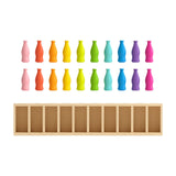 Maxbell Wood Bottles Color Matching Game Children's Toy Sturdy Versatile Lightweight