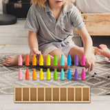 Maxbell Wood Bottles Color Matching Game Children's Toy Sturdy Versatile Lightweight