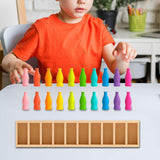 Maxbell Wood Bottles Color Matching Game Children's Toy Sturdy Versatile Lightweight