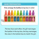 Maxbell Wood Bottles Color Matching Game Children's Toy Sturdy Versatile Lightweight