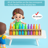 Maxbell Wood Bottles Color Matching Game Children's Toy Sturdy Versatile Lightweight