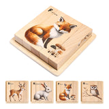 Maxbell Wooden Puzzle Cognitive Development Brain Teaser Toy 4 in 1 Block Puzzle Toy
