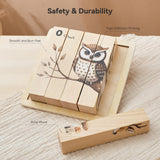 Maxbell Wooden Puzzle Cognitive Development Brain Teaser Toy 4 in 1 Block Puzzle Toy