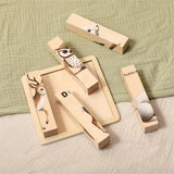 Maxbell Wooden Puzzle Cognitive Development Brain Teaser Toy 4 in 1 Block Puzzle Toy