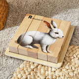 Maxbell Wooden Puzzle Cognitive Development Brain Teaser Toy 4 in 1 Block Puzzle Toy