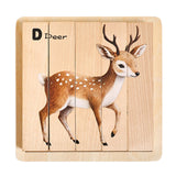 Maxbell Wooden Puzzle Cognitive Development Brain Teaser Toy 4 in 1 Block Puzzle Toy