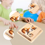 Maxbell Wooden Puzzle Cognitive Development Brain Teaser Toy 4 in 1 Block Puzzle Toy