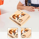 Maxbell Wooden Puzzle Cognitive Development Brain Teaser Toy 4 in 1 Block Puzzle Toy