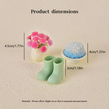 Maxbell 1/12 Scale Dollhouse Accessories Cute Crafting Handcraft Rain Boots Vase Pot Style A