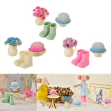 Maxbell 1/12 Scale Dollhouse Accessories Cute Crafting Handcraft Rain Boots Vase Pot Style A