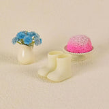 Maxbell 1/12 Scale Dollhouse Accessories Cute Crafting Handcraft Rain Boots Vase Pot Style B