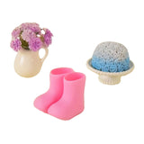 Maxbell 1/12 Scale Dollhouse Accessories Cute Crafting Handcraft Rain Boots Vase Pot Style C