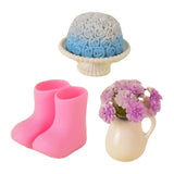Maxbell 1/12 Scale Dollhouse Accessories Cute Crafting Handcraft Rain Boots Vase Pot Style C