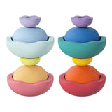 Maxbell Stepping Stones for Kids Lightweight for Ages 3 4 5 6 7 8 Years Sensory Toys Macaron color